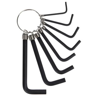 Inbussleutel set - aan ring - 8-delig - gereedschap - diverse maten Inbussleutel set - aan ring - 8-delig - gereedschap - diverse maten