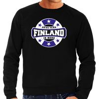 Have fear Finland is here / Finland supporter sweater zwart voor heren - thumbnail