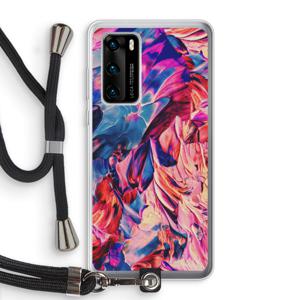 Pink Orchard: Huawei P40 Transparant Hoesje met koord