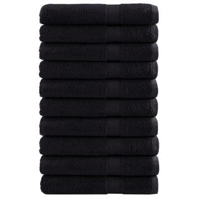 VidaXL Saunadoeken solund 10 st 600 g/m² 80x200 cm zwart