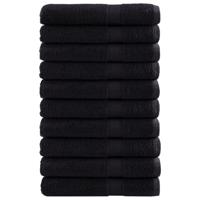 VidaXL Saunadoeken solund 10 st 600 g/m² 80x200 cm zwart