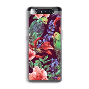 Papegaaien: Samsung Galaxy A80 Transparant Hoesje