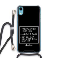 Mijn Motto's: iPhone XR Transparant Hoesje met koord