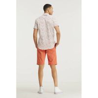 A fish named Fred slim fit overhemd met all over print wit/rood/lichtblauw - thumbnail