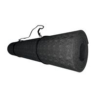 Iron Gym Yogamat 4 mm, anti slip met draagriem, fitness mat zwart - thumbnail