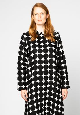 Yoek Lange blouse CIRCLE | Zwart | Maat 42/44