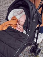 Voetenzak voor kinderwagen van waterafstotende stof zwart - thumbnail