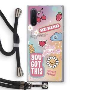 Positivity: Samsung Galaxy Note 10 Transparant Hoesje met koord
