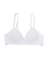 HEMA Voorgevormde Bh Zonder Beugel Rib Wit (wit)
