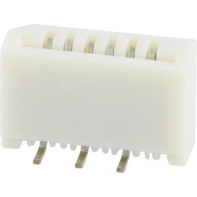 Molex 528080670 Female header (standaard) Totaal aantal polen: 6 Rastermaat: 1 mm Inhoud: 1 stuk(s) Tape on Full reel