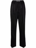 TOM FORD pantalon droit à taille à logo - Noir