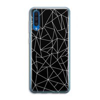 Geometrische lijnen wit: Samsung Galaxy A50 Transparant Hoesje