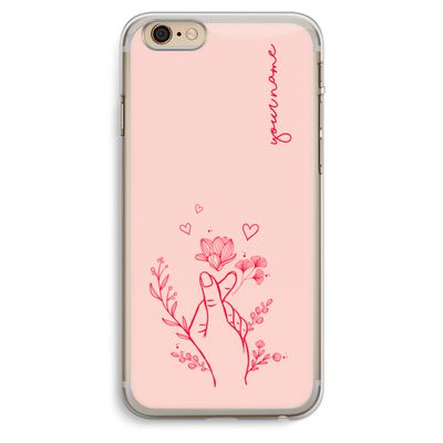 Giving Flowers: iPhone 6 Plus / 6S Plus Transparant Hoesje