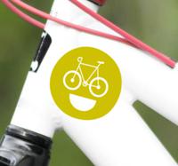 Fiets stickers Fiets glimlach - thumbnail