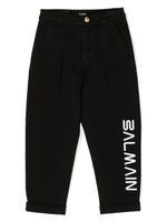 Balmain Kids jean droit à logo imprimé - Noir - thumbnail