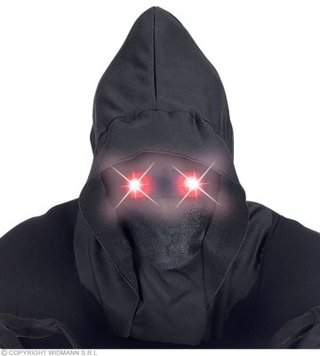 Gezichtsmasker Met Kap En Lichtgevende Rode Ogen