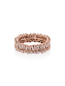 Suzanne Kalan bague Short Stack en or rose 18ct ornée de diamants