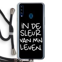 De Sleur: Samsung Galaxy A20s Transparant Hoesje met koord