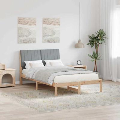 Bedframe met hoofdeinde Bruin 120 x 190 cm Stof Bedframe met hoofdeinde Bruin 120 x 190 cm Stof