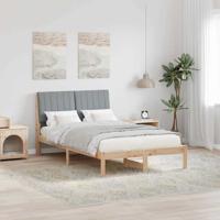Bedframe met hoofdeinde Bruin 120 x 190 cm Stof