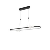 Lyora HanglampCelia zwart met wit ovaal - 9820603