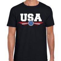 Amerika / America / usa landen t-shirt zwart heren