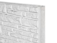 Berton-motiefplaat wit/grijs H26xD4,8xL184 cm rustico Tuindeco - Tuindeco