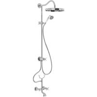 Regendouche set Tres Clasic | Opbouw | Mengkraan | 2-weg | Vintage | Chroom