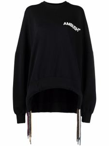 AMBUSH MULTICORD CREWNECK BLACK WHITE A - Noir