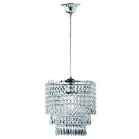 Trio HanglampOrient chroom met kristal - R1147-06