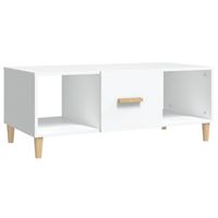 vidaXL Salontafel 102x50x40 cm bewerkt hout wit - thumbnail