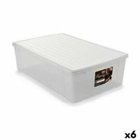Opbergbak met Deksel Stefanplast Elegance Wit Plastic 38,5 x 17 x 59,5 cm (6 Stuks)