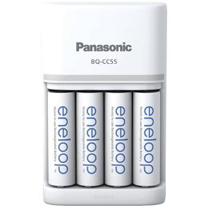 Panasonic Smart & Quick BQ-CC55 +4x eneloop AA Batterijlader NiMH AAA (potlood), AA (penlite)