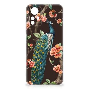 Xiaomi Redmi Note 12S TPU Hoesje Pauw met Bloemen