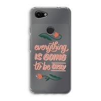 Optimistic flower girl: Google Pixel 3a Transparant Hoesje