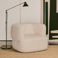 Kave Home Draaifauteuil Martina Bouclé - Wit - thumbnail