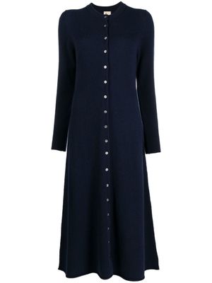 PAULA robe en maille à coupe évasée - Bleu
