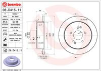 Remschijf BREMBO, Remschijftype: Massief, u.a. für Ssangyong