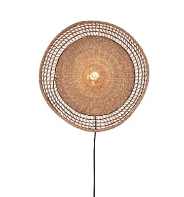 GOOD&MOJO Wandlamp 'Pantanal' Zeegras, 45cm, kleur Naturel/Zwart