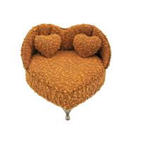 Doos-Juwelenkistje Versa Mosterd Polyester Metaal Spiegel Hout MDF 16 X 13,5 X 16 CM Sofa