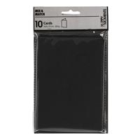 Creativ Company Kaarten, afmeting kaart 10,5x15 cm, 220 gr, zwart, 10 stuk/ 1 doos