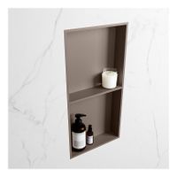 Wandnis Solid Surface Easy | In- en opbouw | 30x60x8 cm | 2 vakken | Smoke