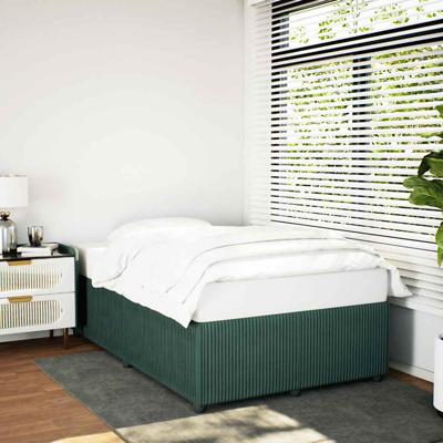 Bedframe zonder matras 120x190 cm fluweel donkergroen