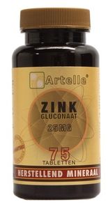 Artelle Zink Gluconaat 25mg Tabletten