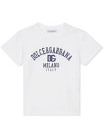 Dolce & Gabbana Kids t-shirt en coton à logo imprimé - Blanc - thumbnail