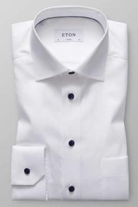 ETON Classic Fit Overhemd wit, Effen