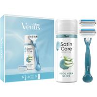 Gillette Gillette Venus geschenkset met Scheerhouder en 2 scheermesjes en Satin Care scheergel Gillette Gillette Venus geschenkset met Scheerhouder en 2 scheermesjes en Satin Care scheergel