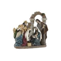 Kerststal set Home ESPRIT Multicolour Hars 20,5 x 8,5 x 20,5 cm