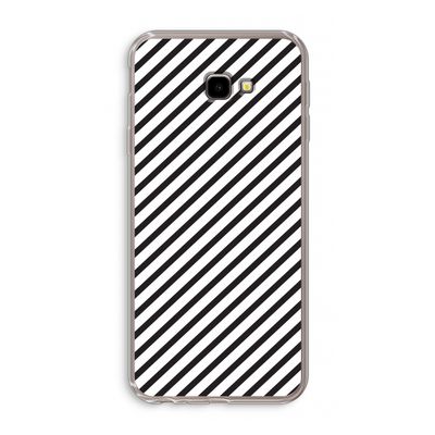 Strepen zwart-wit: Samsung Galaxy J4 Plus Transparant Hoesje