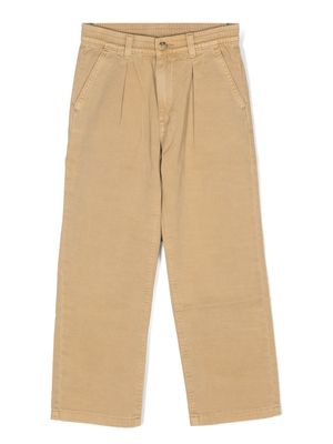 POLO RALPH LAUREN KIDS pantalon en coton à coupe droite - Tons neutres